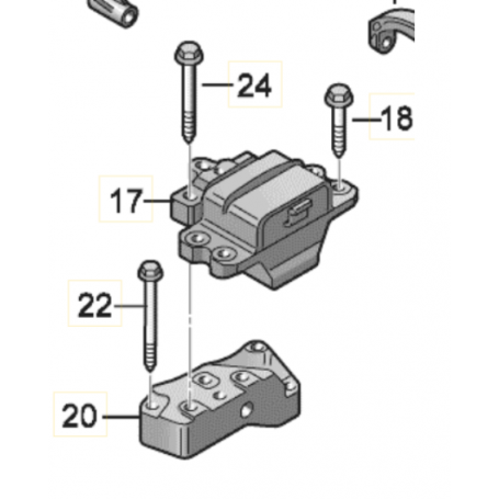 Genuine VAG Gearbox Mount Bolt - N10709001