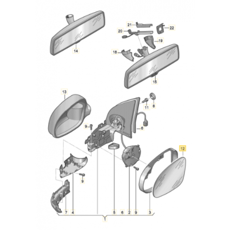 Genuine VW MK5 Golf Mirror Glass Options - RHD UK Models