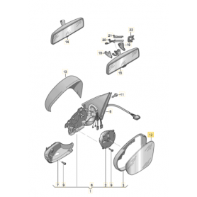 Genuine VW MK6 Golf Mirror Glass Options - RHD UK Models