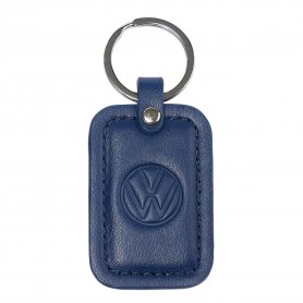 Genuine VW Blue Faux Leather Heritage Keyring - 330087010A287