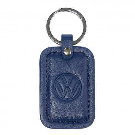 Genuine VW Blue Faux Leather Heritage Keyring - 330087010A287