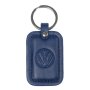 Genuine VW Accessory Blue Faux Leather Heritage Keyring - 330087010A287