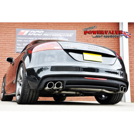 BCS Turbo-back Powervalve Sport Exhaust System W/ 200 Cell Motorsport Cat- Audi TT 2.0TFSi 06+ (Quad Tips)