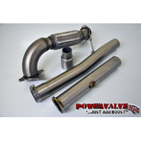 BCS Downpipe With Cat Delete And Link Pipe To Fit OEM System - MK6 GTi / ED35 2008+