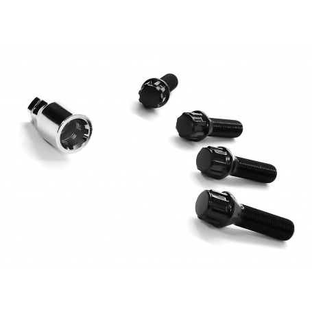 Black Extended Locking Wheel Bolts - M14x1.5 (Various Length)