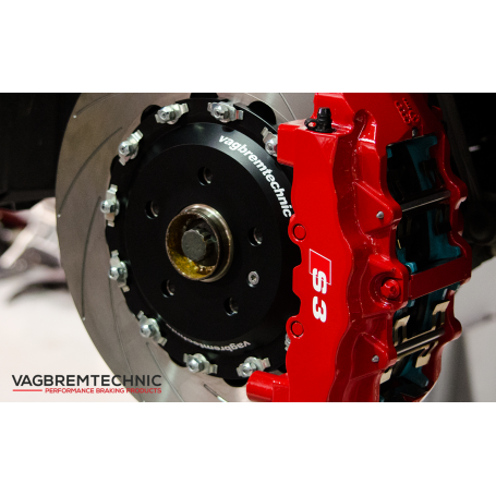 Vagbremtechnic Front Brake Kit 8 Piston Brembo Calipers with 362x32mm 2-Piece Discs (BK0001)
