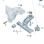 Genuine VAG Alloy Subframe Wishbone Fitting Bolt - N10695901