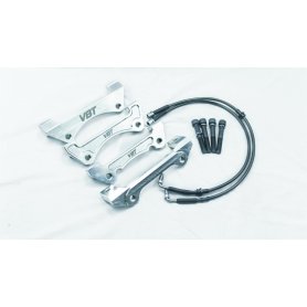 Vagbremtechnic Front Caliper Carrier Kit - Allows Fitment of Porsche 996TT Calipers to OE 334mm Discs - AK0005